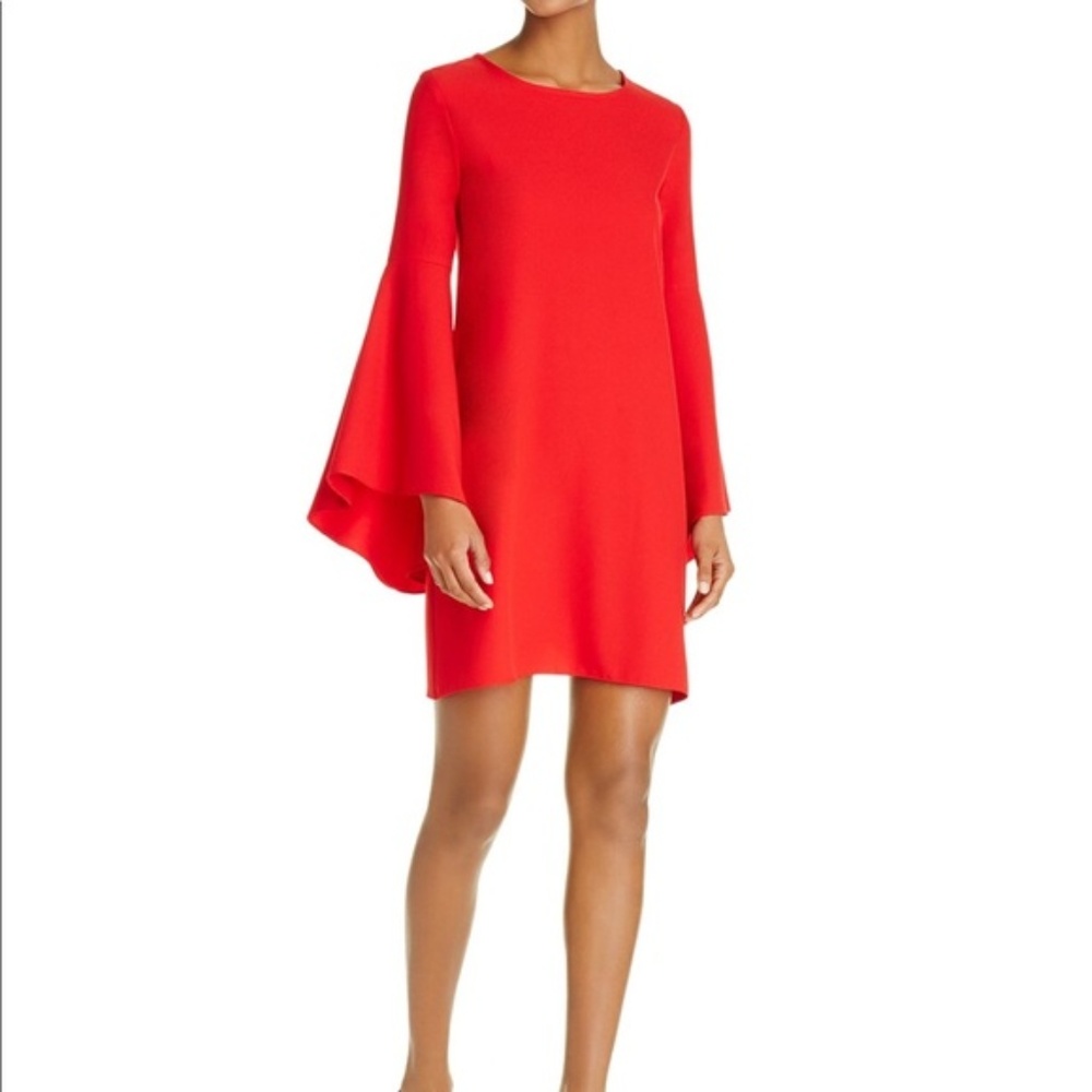 AQUA A-line Dress with Bell Sleeves